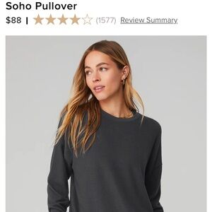 NWT Alo SoHo Sweater Anthracite Women’s Medium